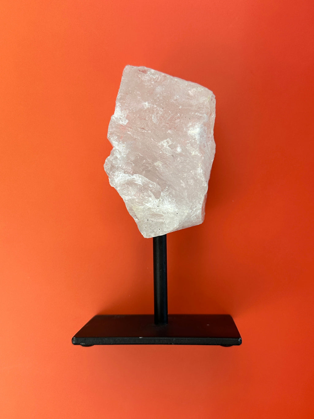 Clear quartz - Rough chunk on a stand
