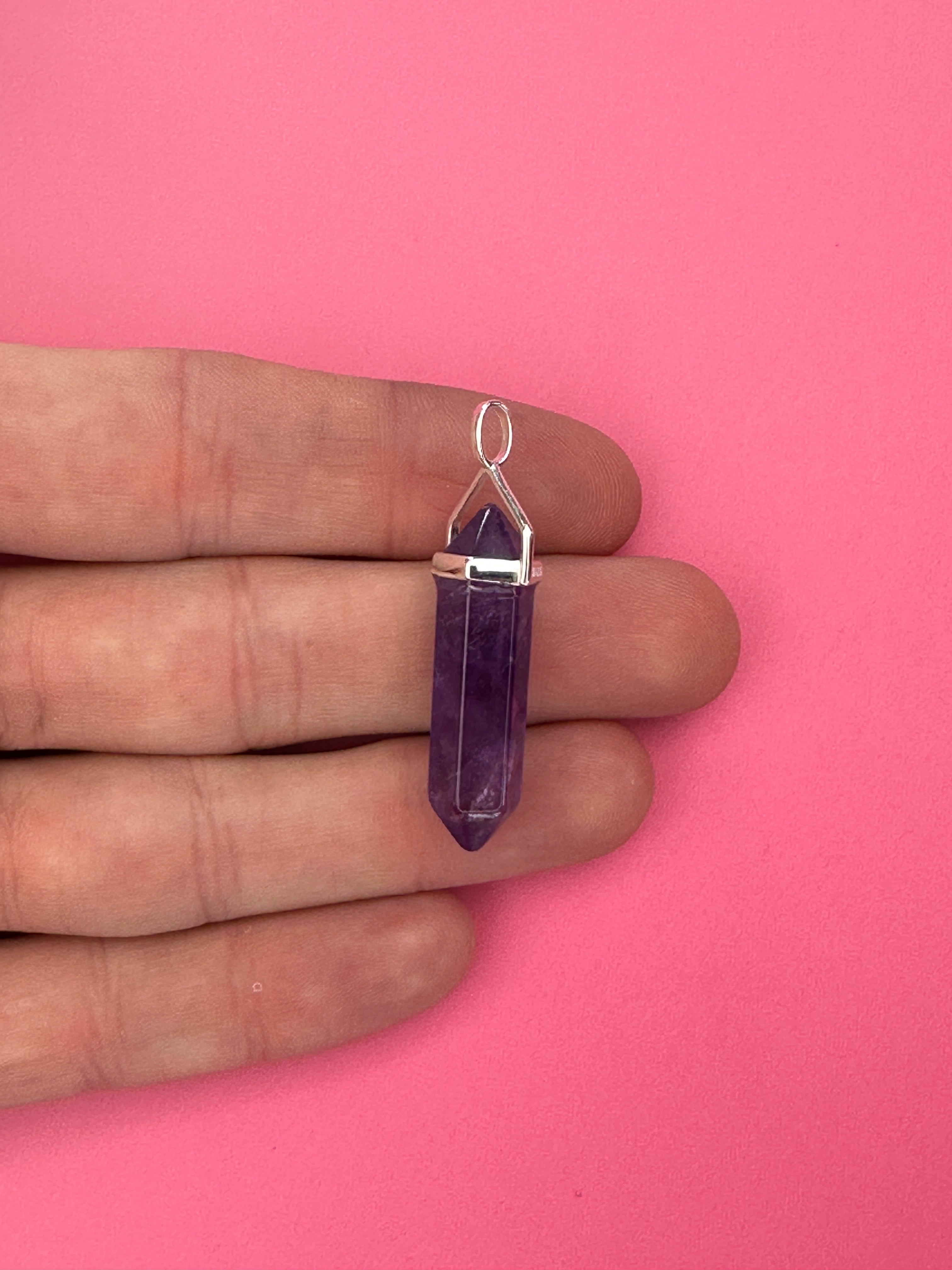 Peace pendant - Amethyst (sterling silver)