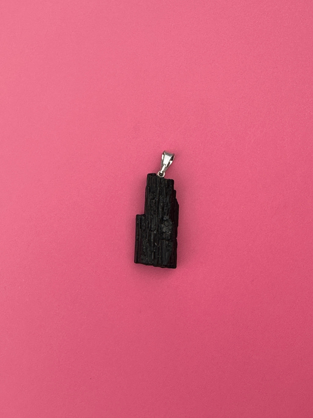Black tourmaline - Rough necklace pendant