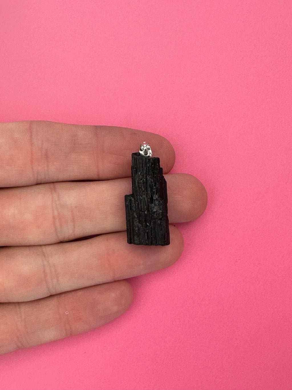 Black tourmaline - Rough necklace pendant