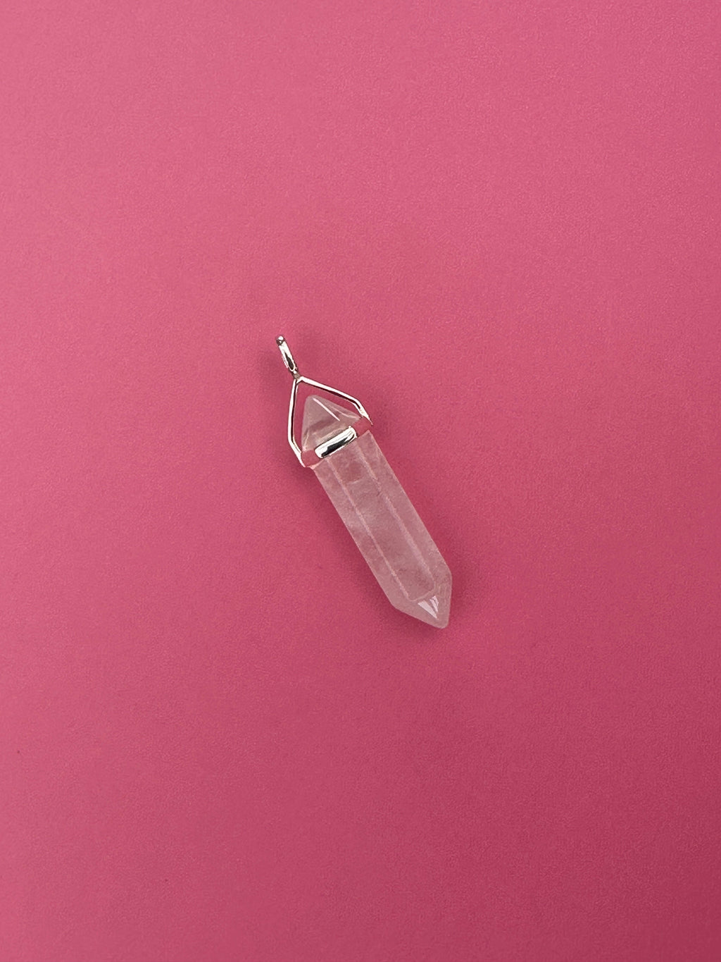Love pendant - Rose quartz (sterling silver)