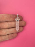 Love pendant - Rose quartz (sterling silver)