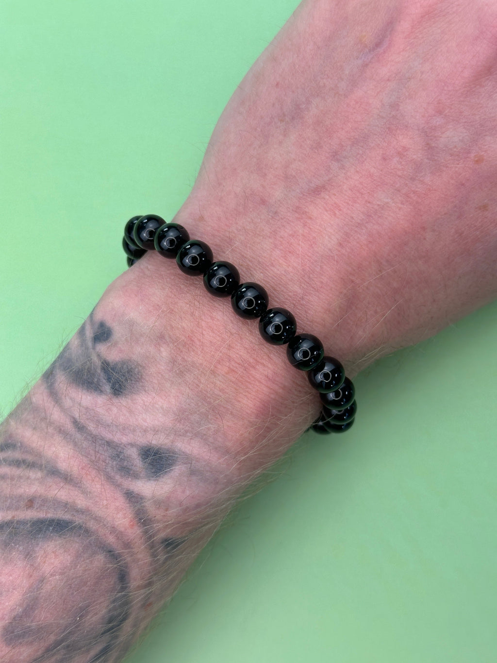 Black agate - Strength and protection - Power bead bracelet