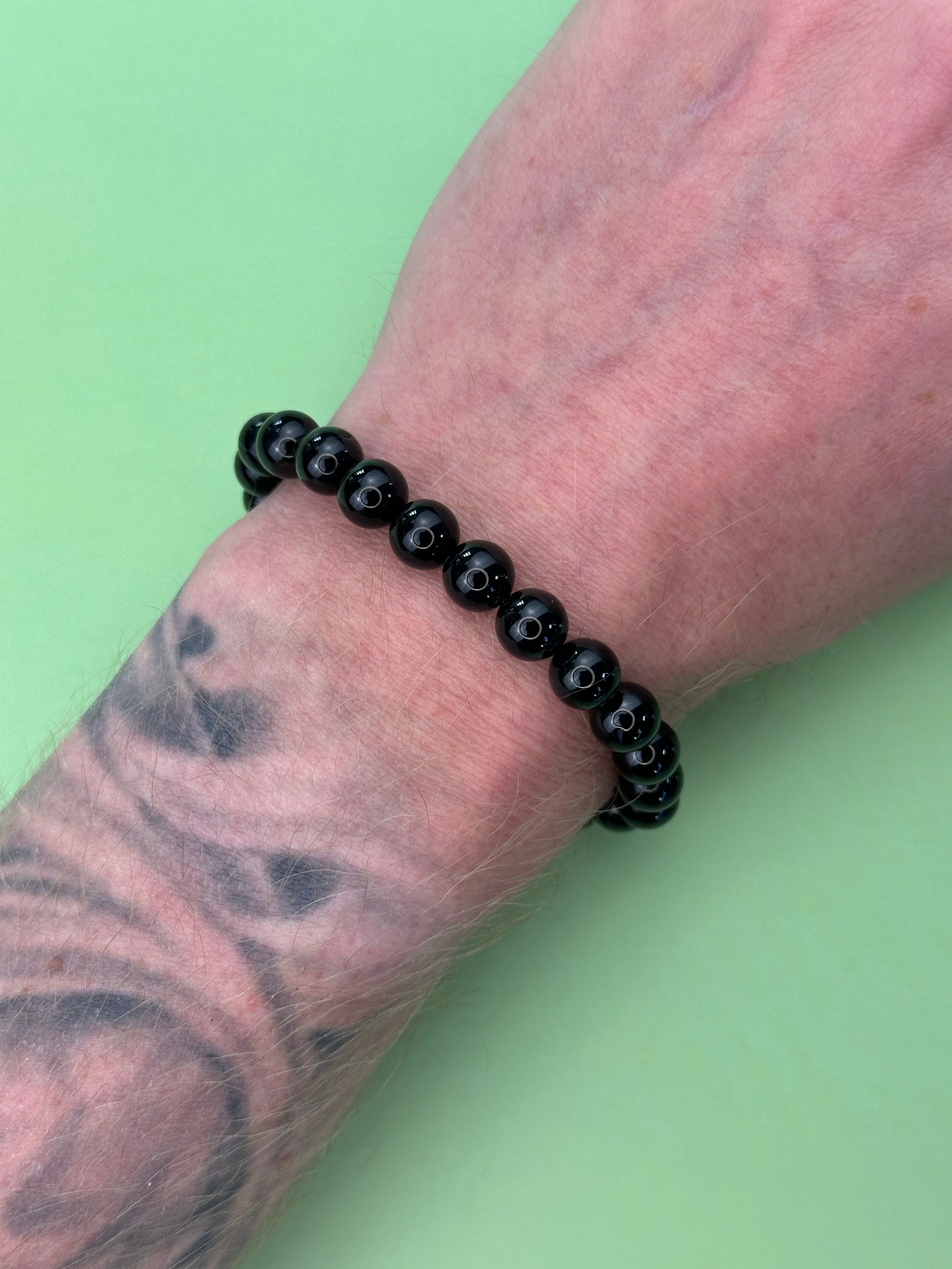 Black agate - Strength and protection - Power bead bracelet