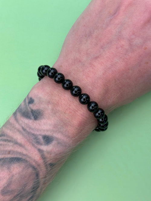 Black agate - Strength and protection - Power bead bracelet
