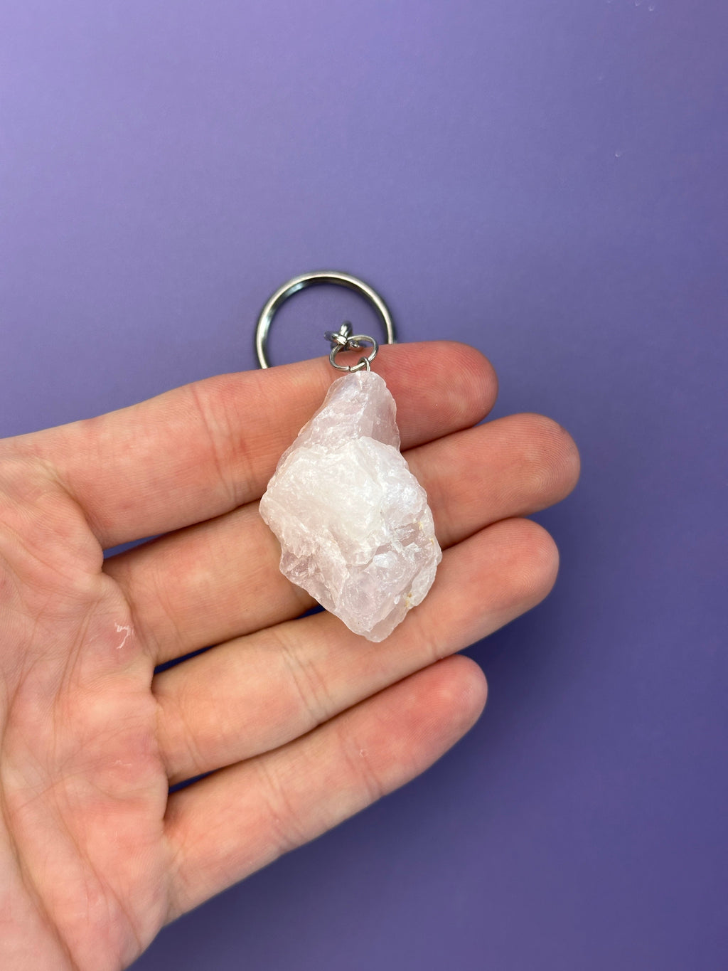 Rose quartz - Keyring - Rough
