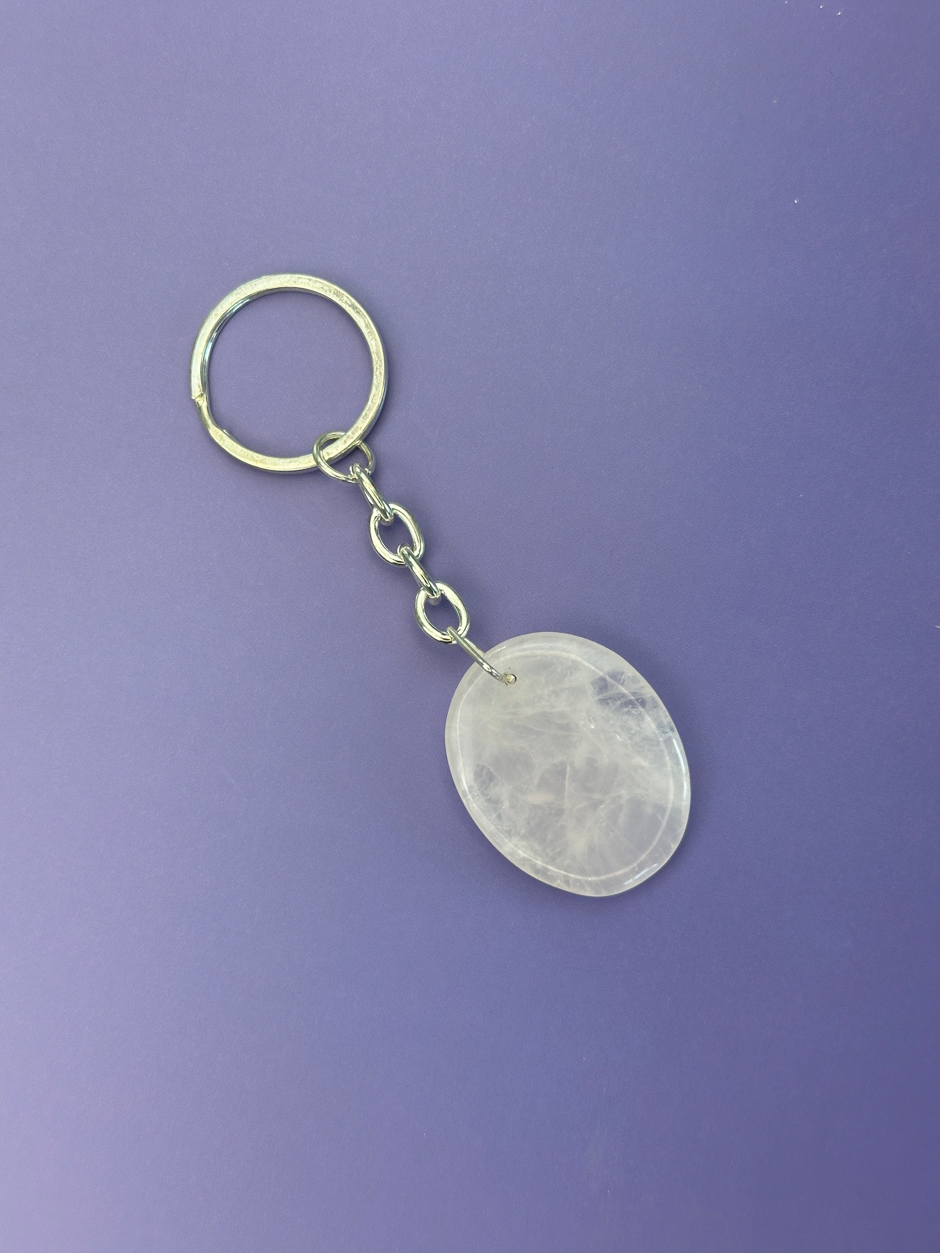 Rose quartz - Keyring - Smooth