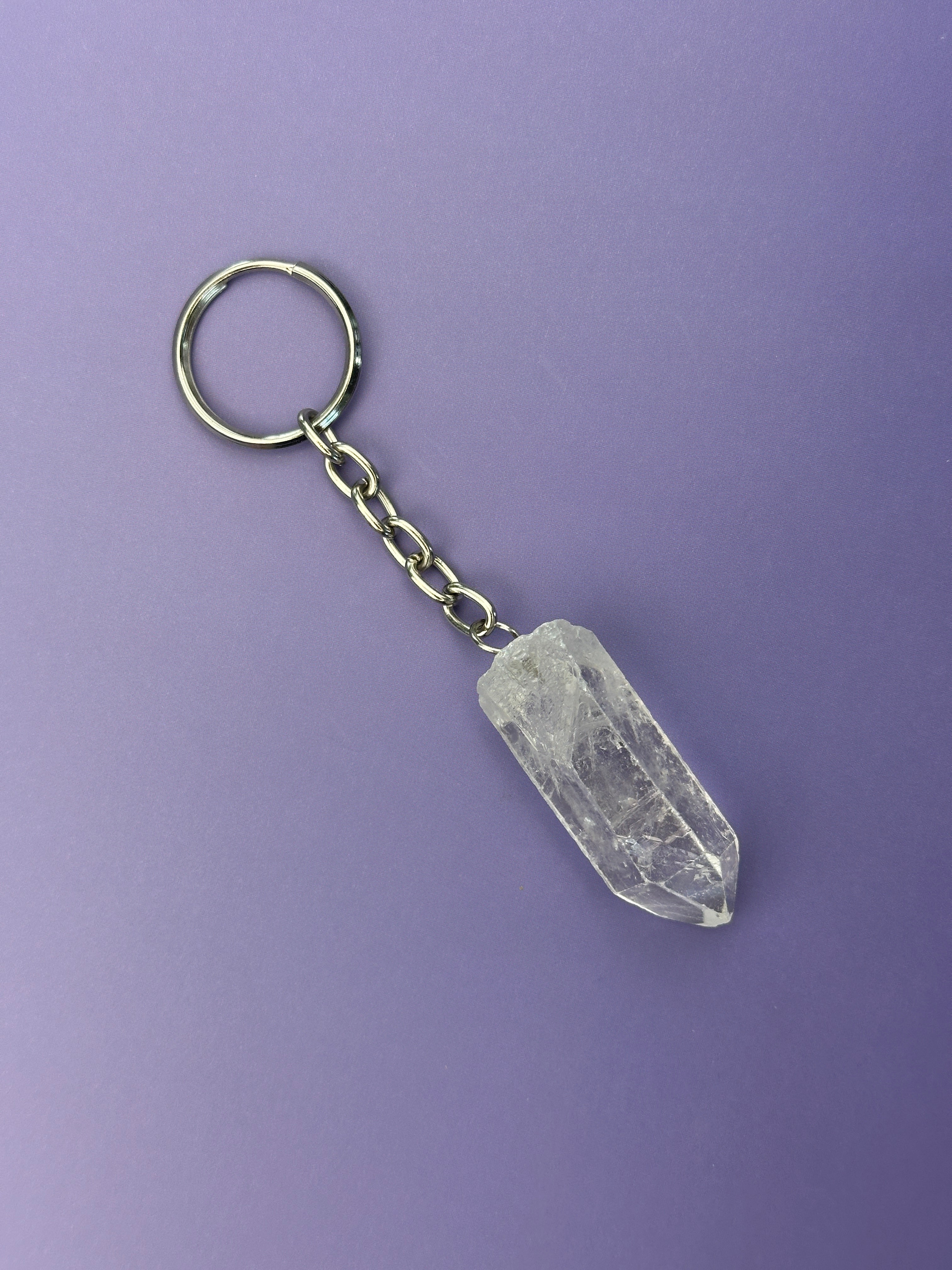 Clear quartz - Keyring