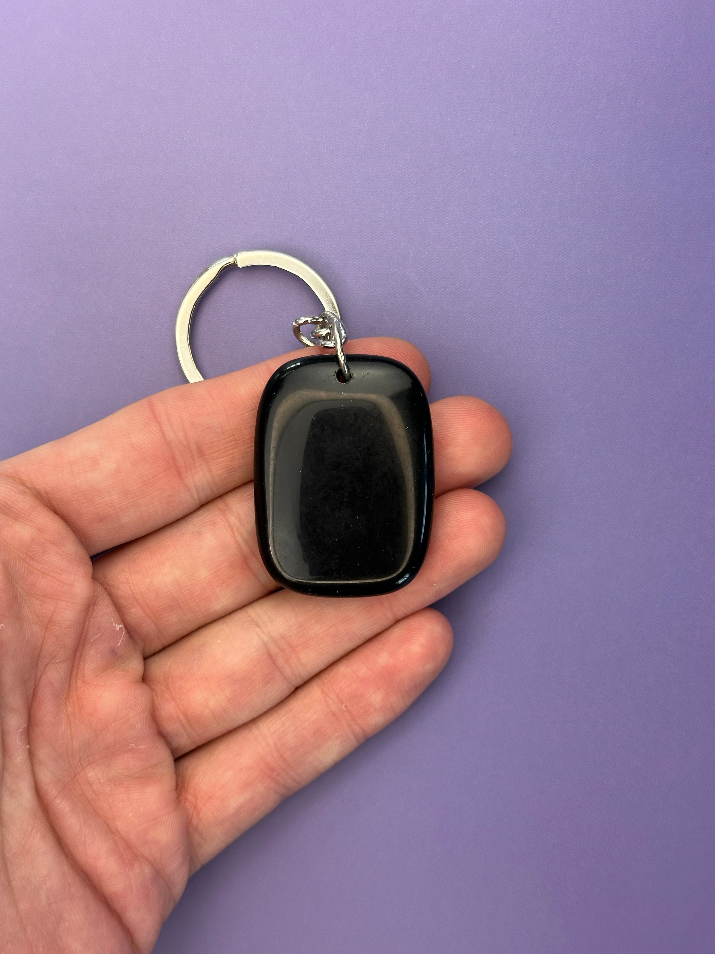Black jasper - Keyring